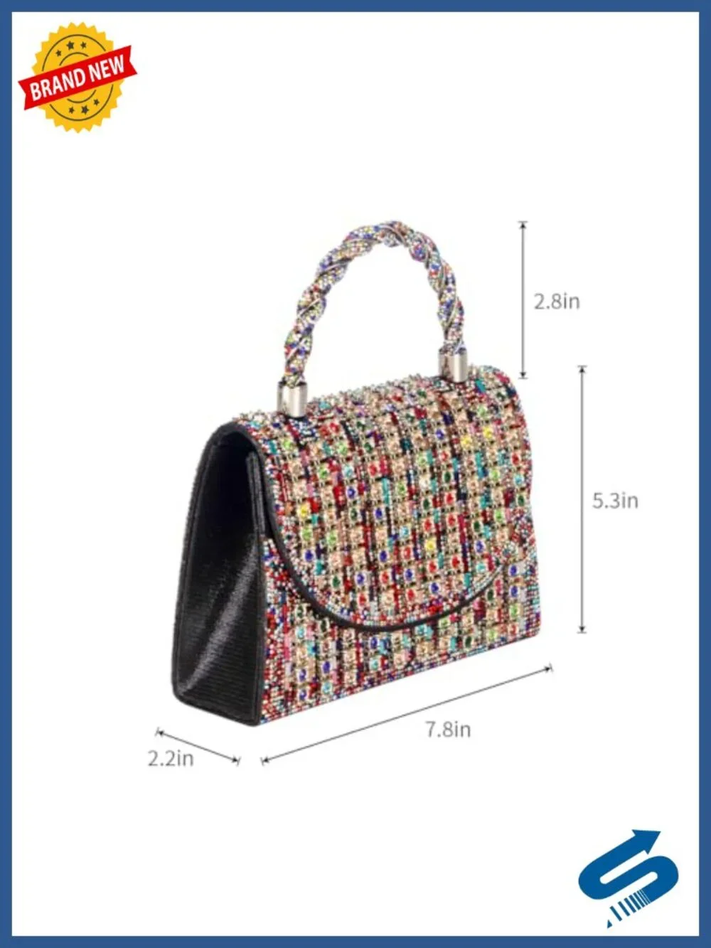 Women's Rhinestone Crossbody Bag for Evening Party